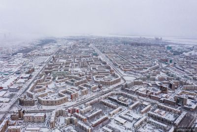 Зимний Сургут с высоты фото