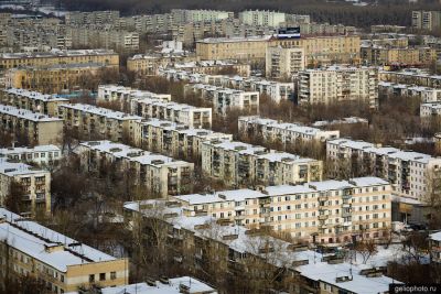 Жилые кварталы Челябинска зимой фото