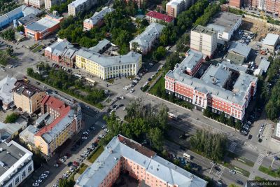 Проспект Ленина в Барнауле с высоты фото