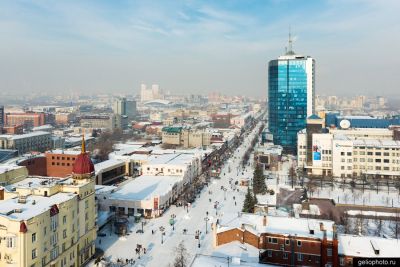 Улица Кировка в Челябинске зимой фото