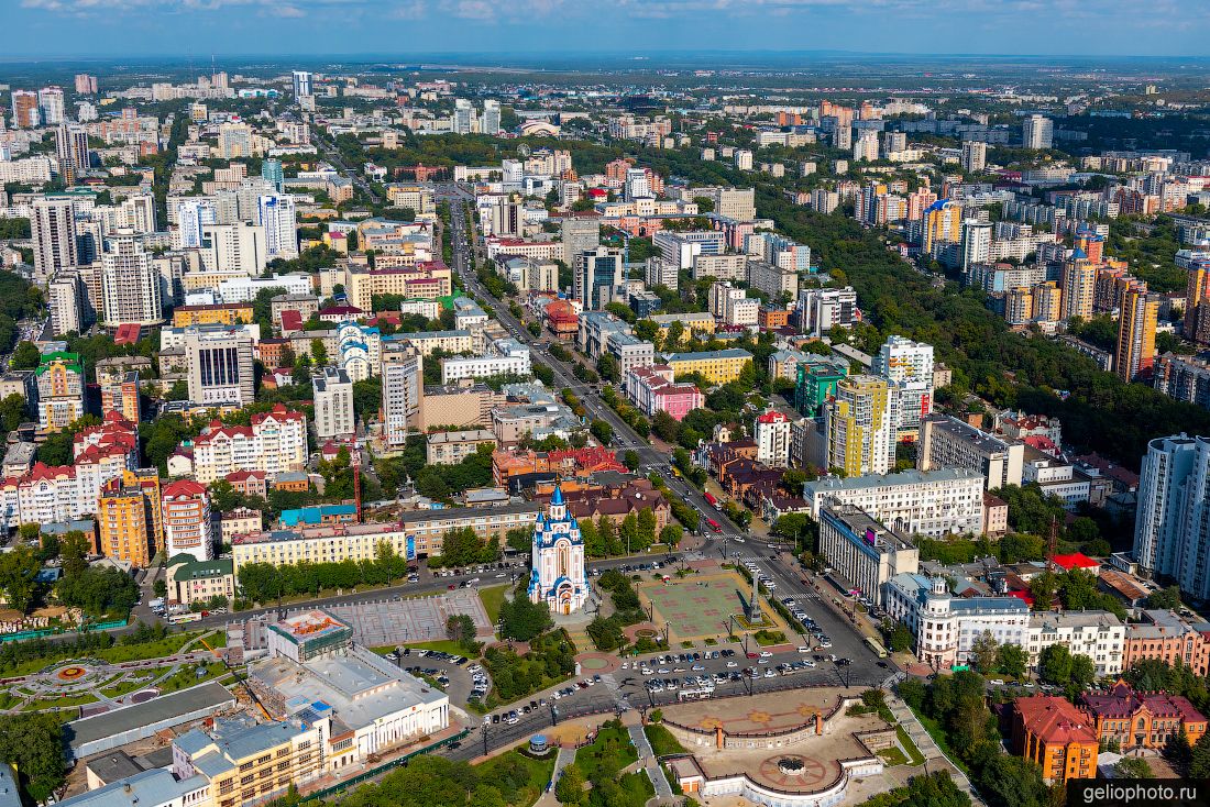 Центр Хабаровска с высоты фото