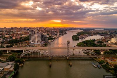 Ростовский разводной мост с высоты фото