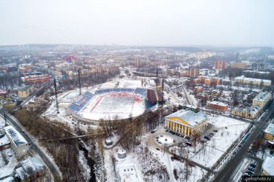 Стадион Спартак в Петрозаводске с высоты фото