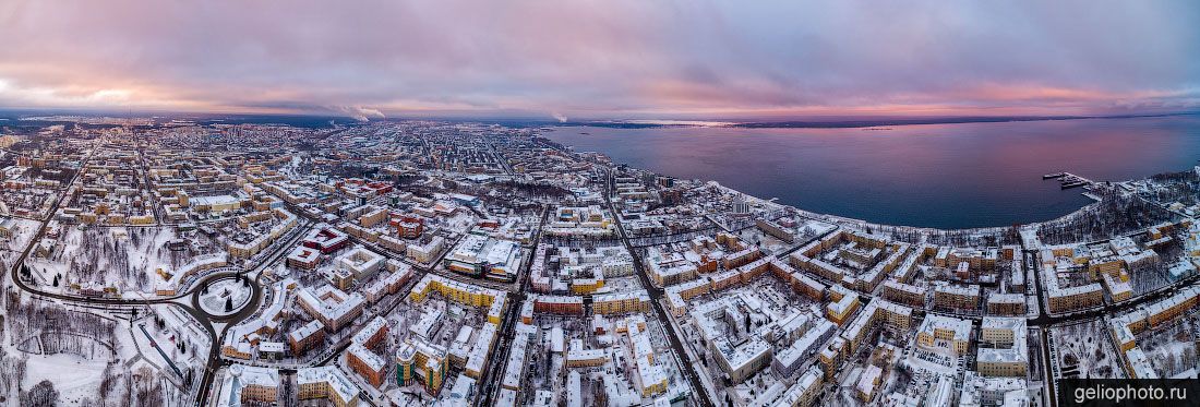 Панорама Петрозаводска с высоты фото