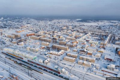 Город Тайга с высоты фото