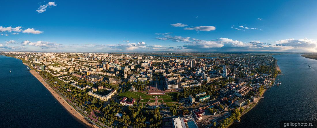 Панорама Центра Самары с высоты фото