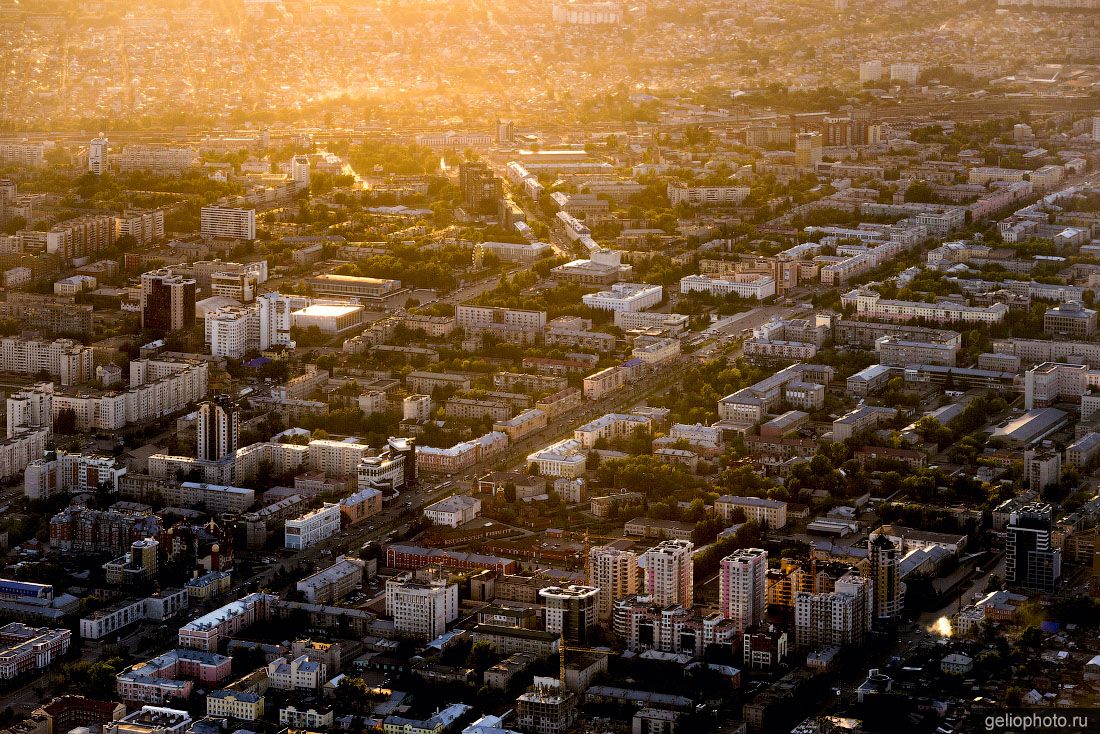 Барнаул с высоты на закате фото