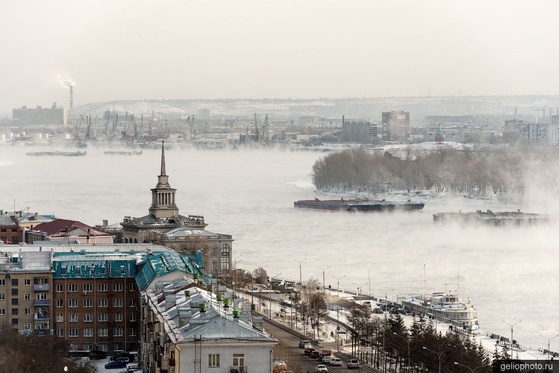 Центральная набережная в Красноярске фото