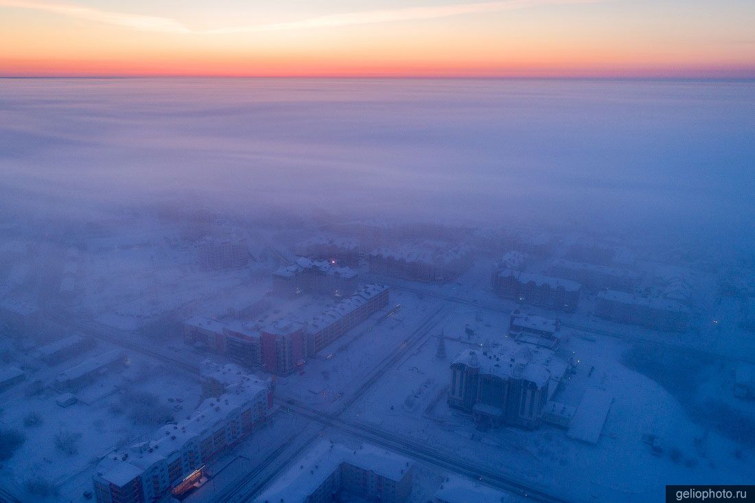 Зимняя дымка над Салехардом фото