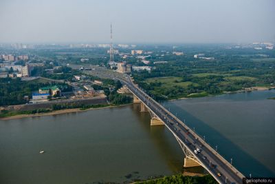 Южный мост в Омске с высоты фото