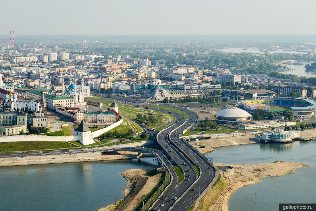 Развязка на Ленинской дамбе в Казани фото