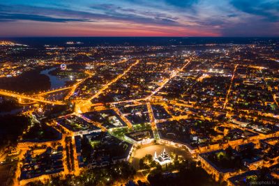 Вечерний Ярославль с высоты фото