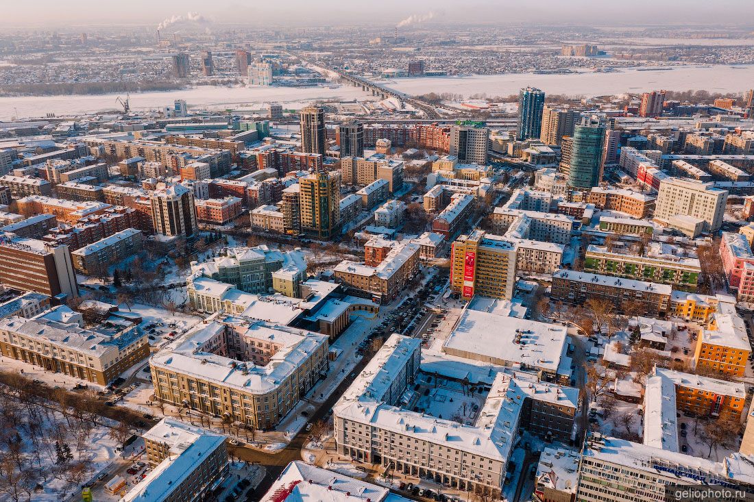 Центр Новосибирска зимой фото