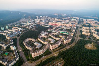 Квартал Е в Нерюнгри с высоты фото