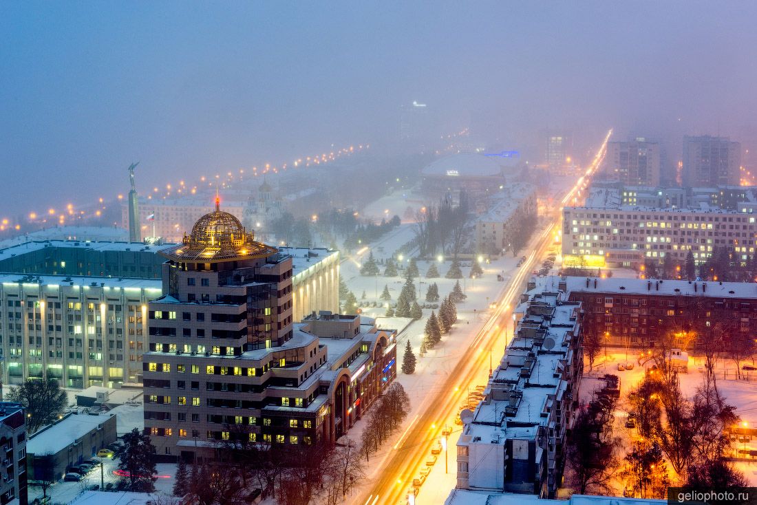 Молодогвардейская улица в Самаре с высоты фото