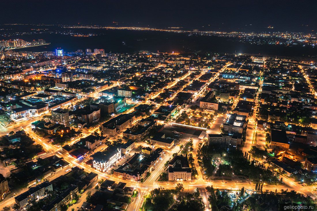 Ночной Оренбург с высоты фото