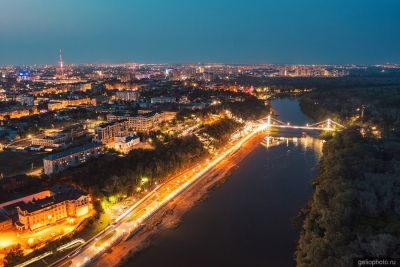Река Урал в вечернем Оренбурге фото