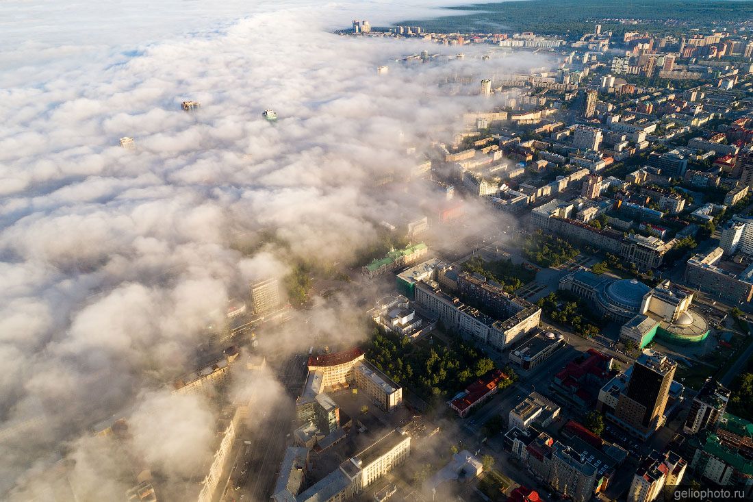 Центр Новосибирска с высоты фото