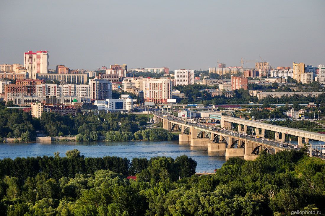 Октябрьский мост в Новосибирске фото