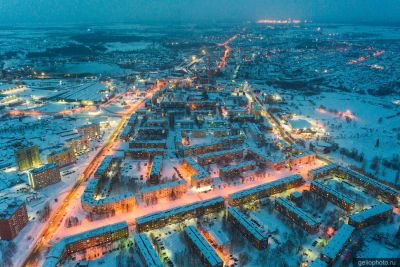 Анжеро-Судженск вечером фото