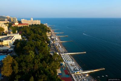 Сочинские пляжи с высоты фото