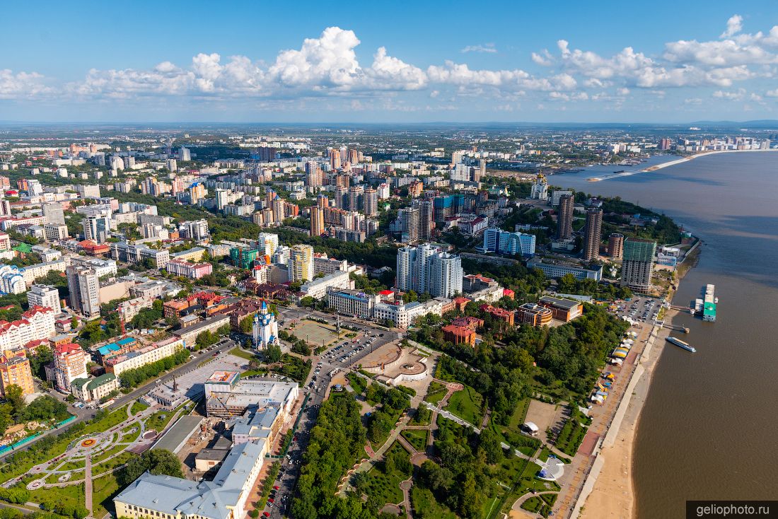 Центр Хабаровска с высоты фото