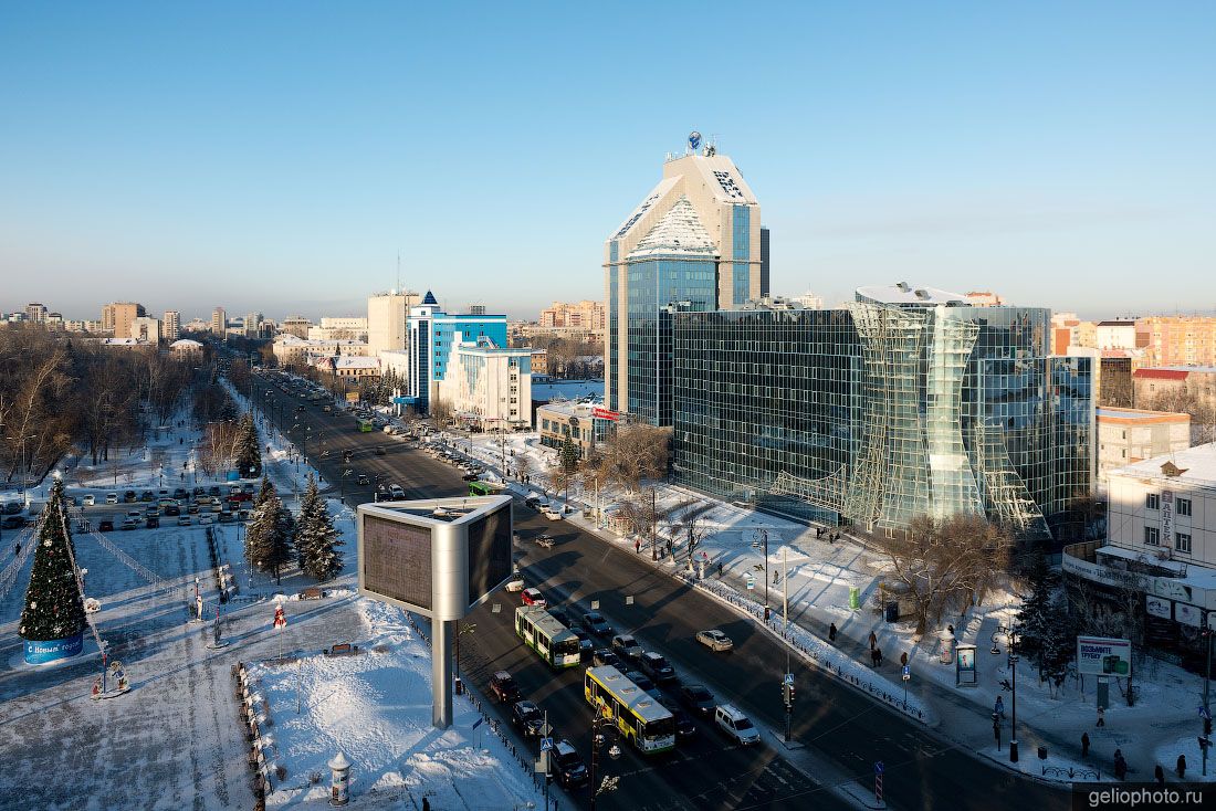 Улица Республики в Тюмени зимой фото
