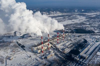 Томь-Усинская ГРЭС в Безруково с высоты фото