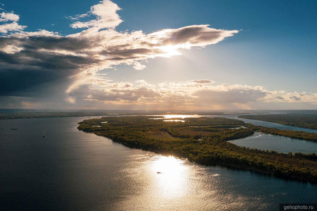 Река Волга с высоты фото