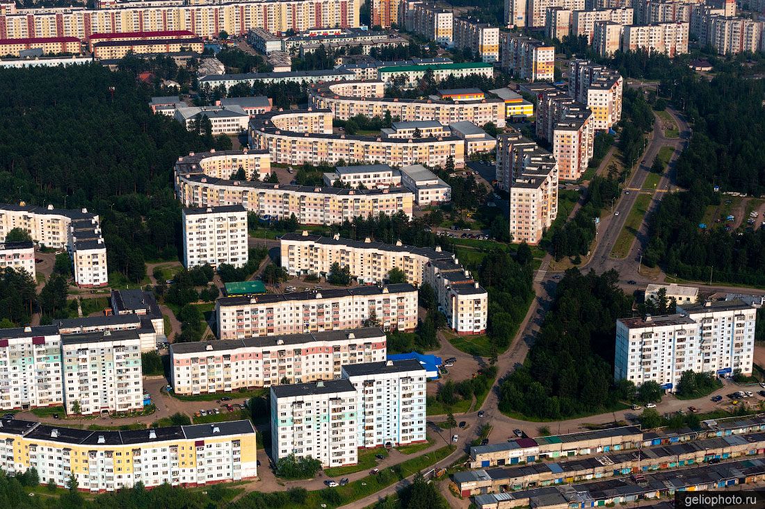 Квартал Е в Нерюнгри с высоты. фото