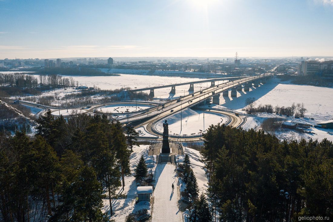 Кузнецкий мост в Кемерово зимой фото