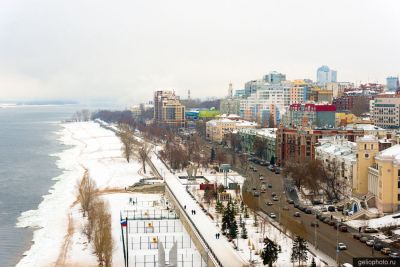 Набережная Волги в Самаре зимой фото
