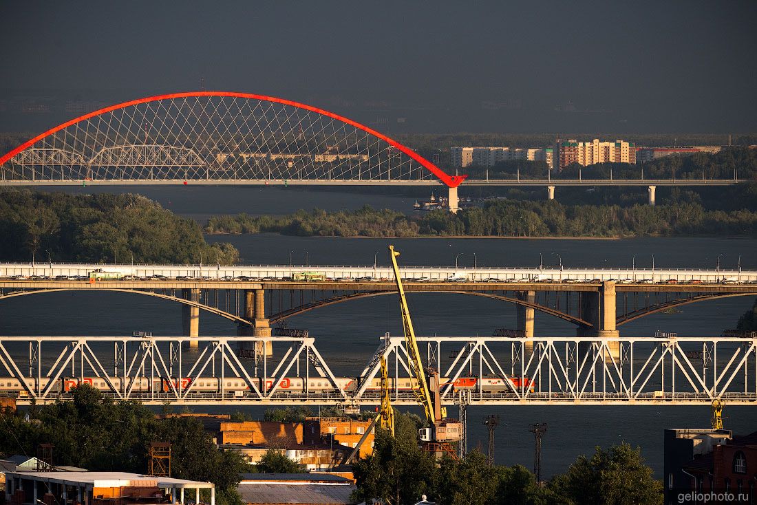 Мосты Новосибирска с высоты фото