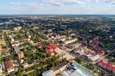 Центр Можайска с высоты фото
