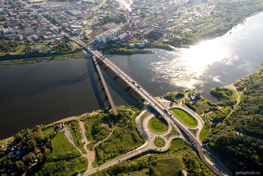 Кузнецкий мост в Кемерово с высоты фото