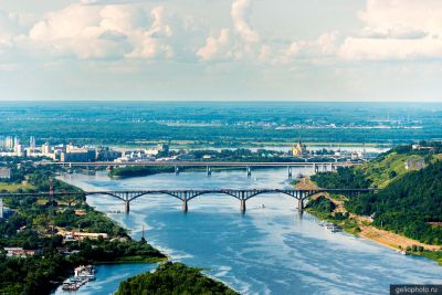 Молитовский мост через Оку в Нижнем Новгороде фото