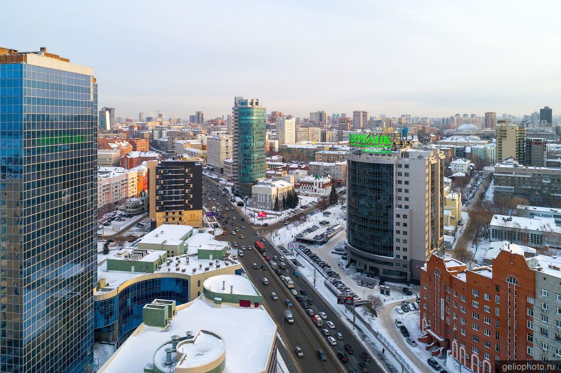 Проспект Димитрова в Новосибирске зимой фото