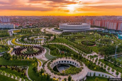 Парк Галицкого в Краснодаре с высоты фото