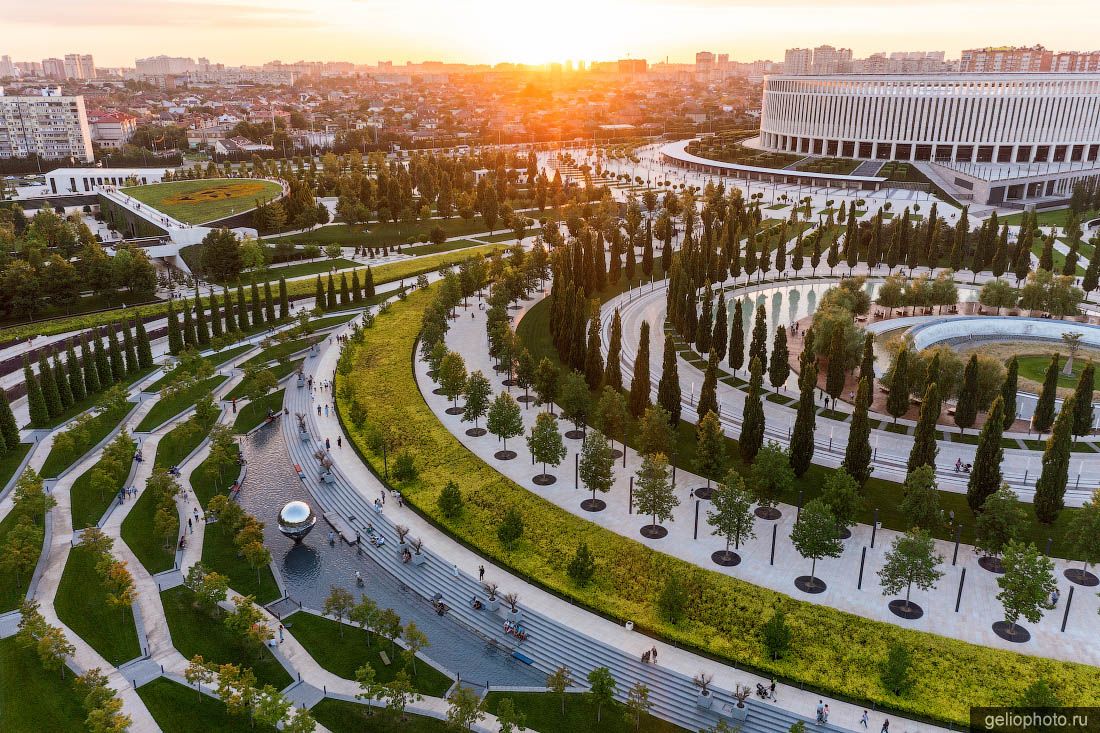 Парк Галицкого и стадион Краснодар фото