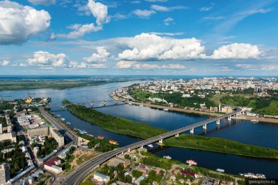 Метромост через Волгу в Нижнем Новгороде фото