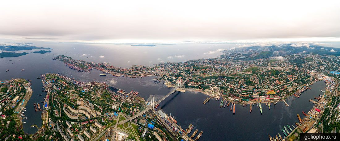 Панорама Владивостока с высоты фото