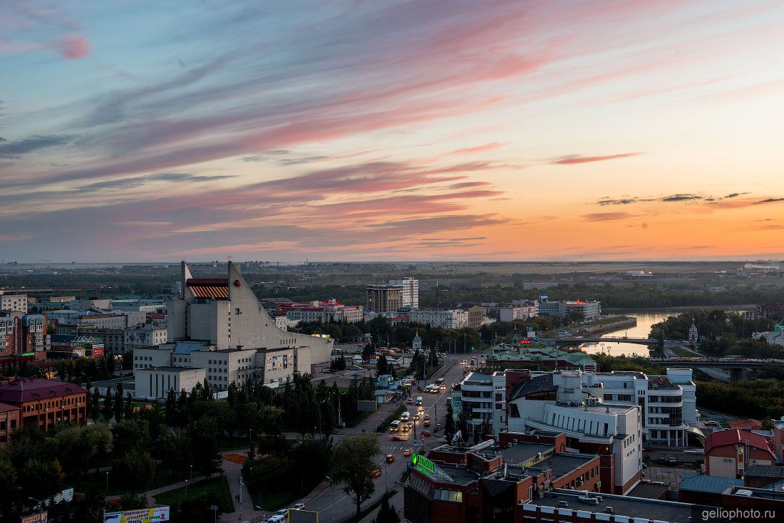 Омск на закате фото