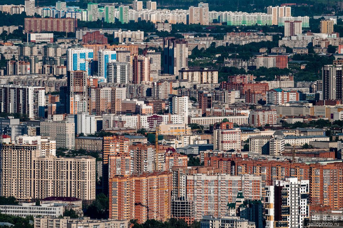 Застройка правого берега Новосибирска фото