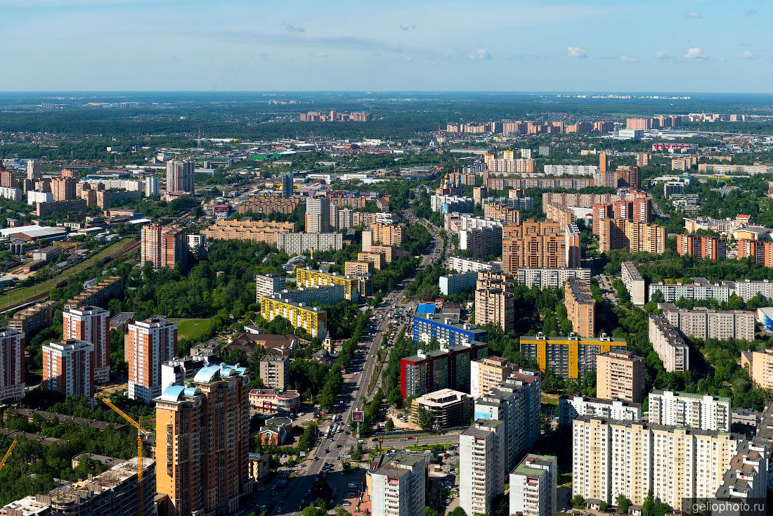 Можайское шоссе в Одинцово с высоты фото