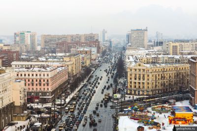 Проспект Ленина в Челябинске зимой фото