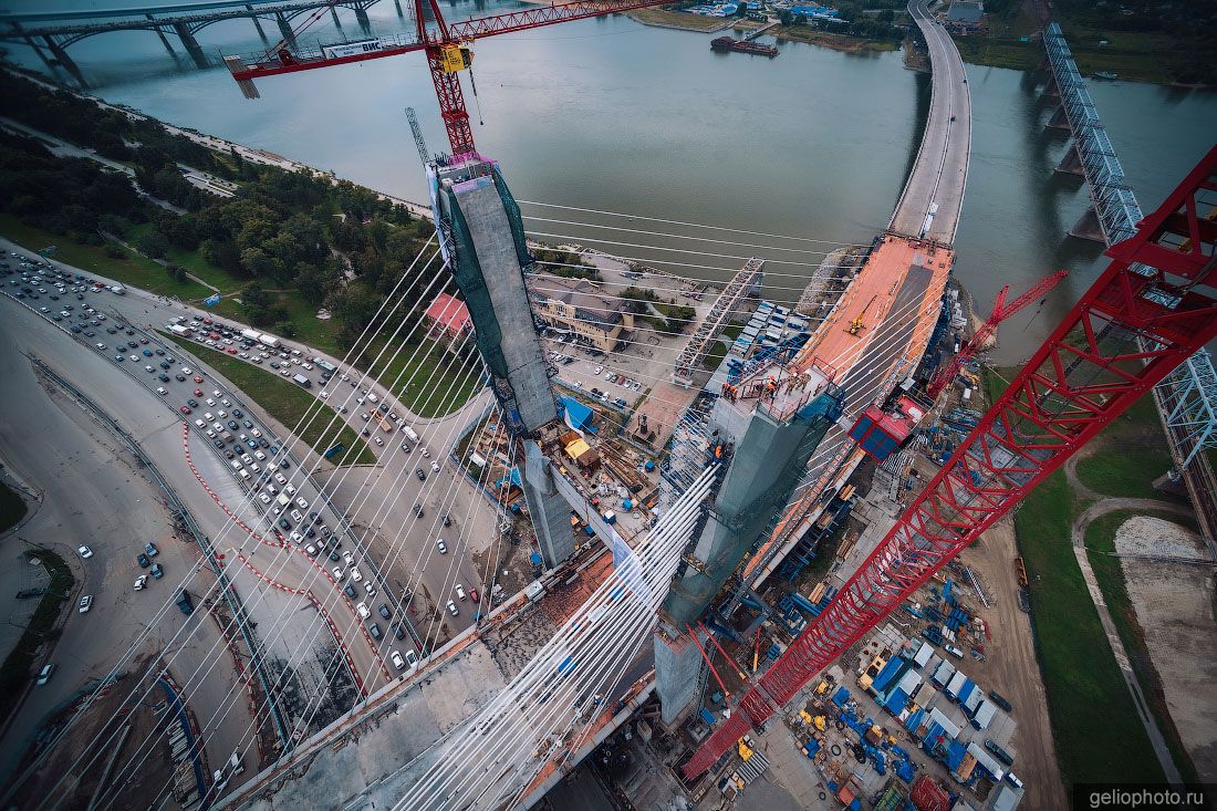 Мост Центральный в Новосибирске вид сверху фото