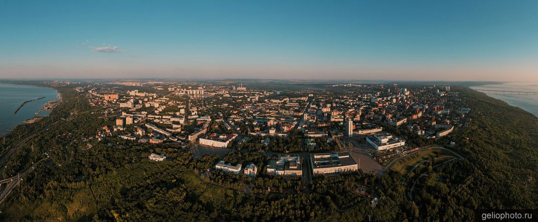 Панорама центра Ульяновска с высоты фото