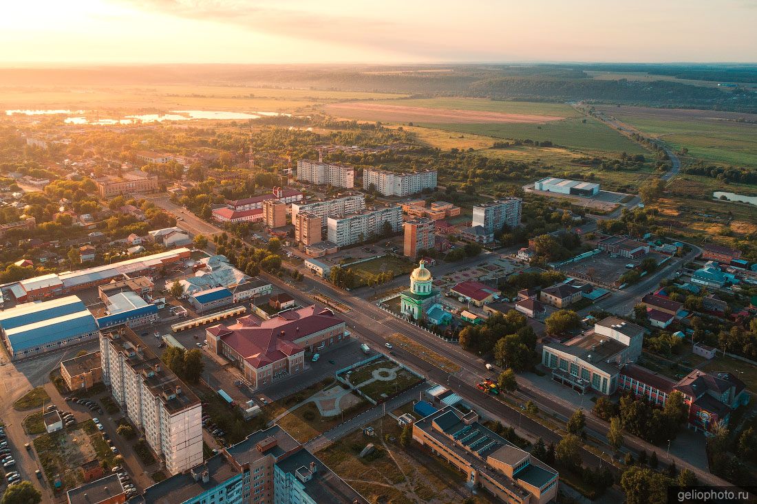 Город Озёры Московской области с высоты фото