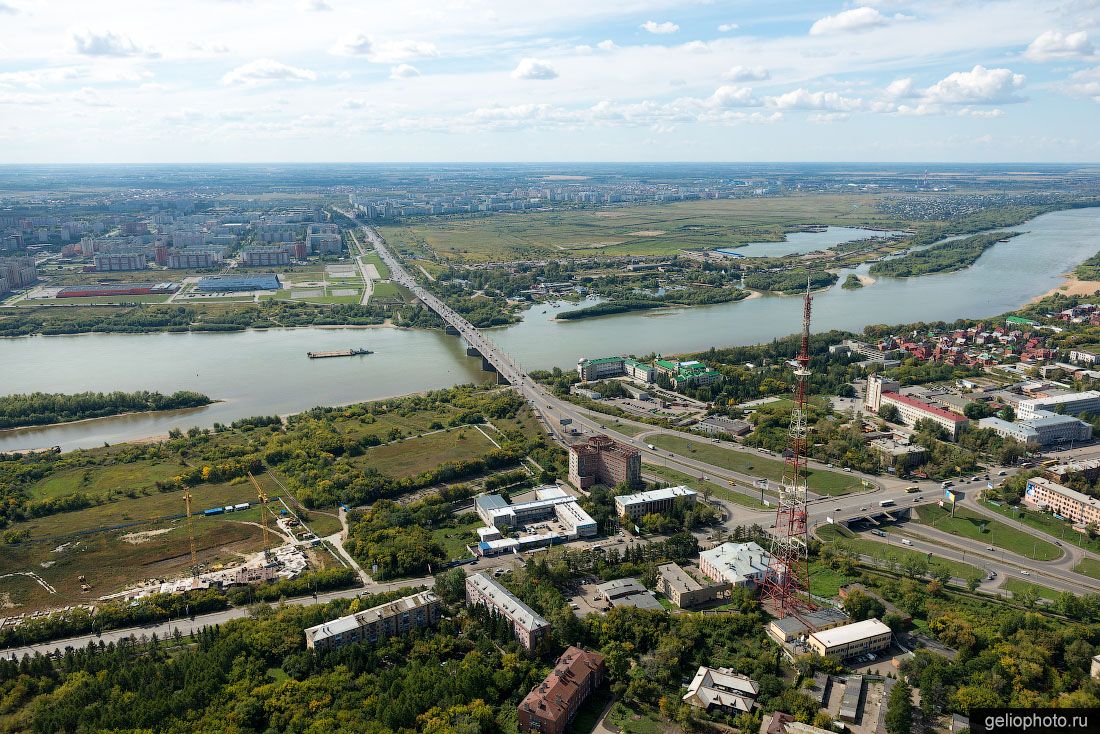Заозёрная улица в Омске с высоты фото