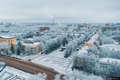 Аллея героев в Сыктывкаре зимой фото